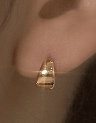 Wing Bling 14k 簡約金耳扣式耳環_2