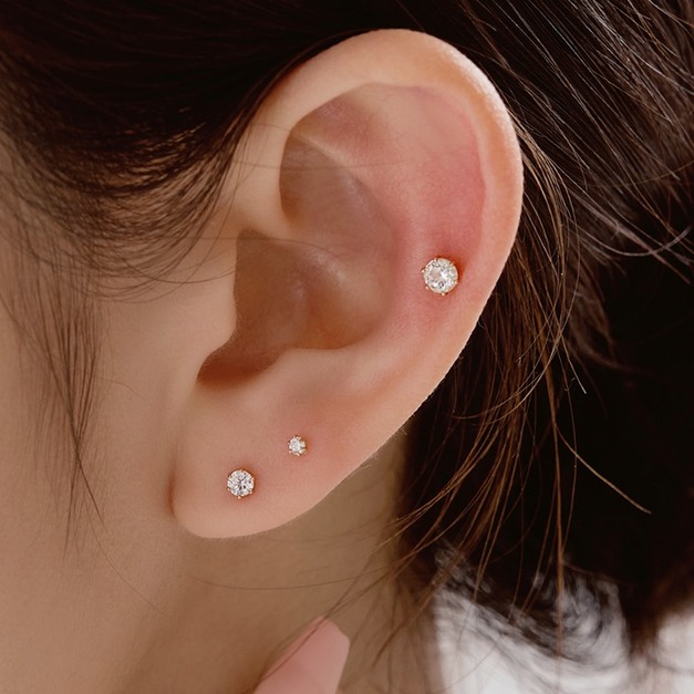 Wing Bling 14k 單鑽耳針