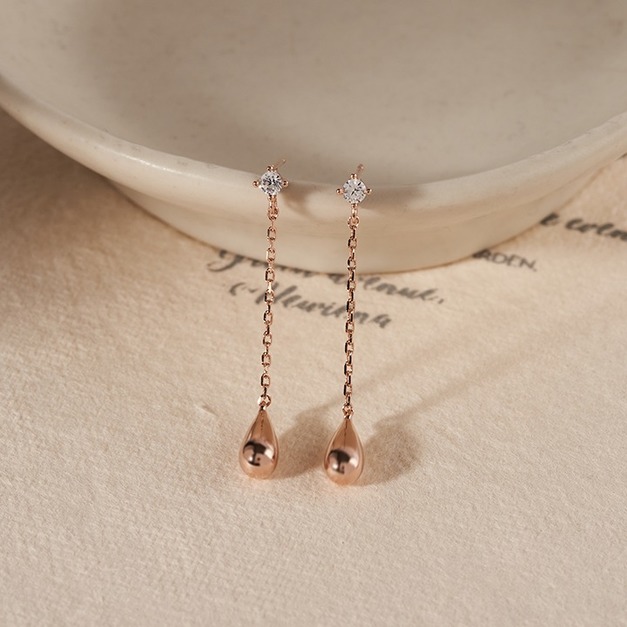 Wing Bling 925銀 垂墜水滴耳環