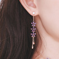 Wing Bling 薰衣草垂墜耳環/耳夾_1