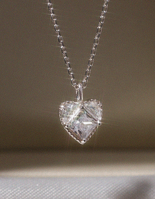 Wing Bling 925銀 鑽石愛心項鍊