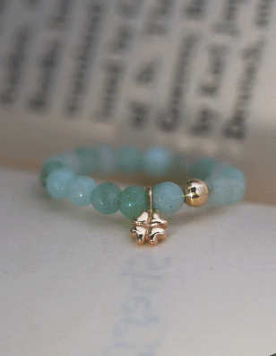 Wing Bling 14k 寶石滿圈幸運草戒指_1