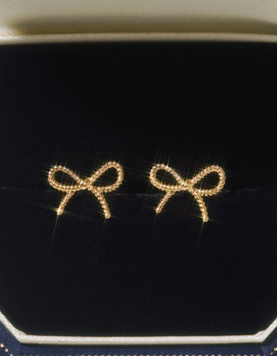 Wing Bling 14k 桃樂絲蝴蝶結耳環_2