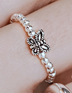 Wing Bling 925銀 蝴蝶戒指