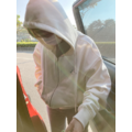 (設計師款)一見鍾情!!小清新挺版內刷毛連帽外套 - 奶油白_1