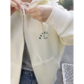 (設計師款)一見鍾情!!小清新挺版內刷毛連帽外套 - 奶油白