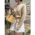 (設計師款)(organic cotton)有機棉開衫外套 - 奶油