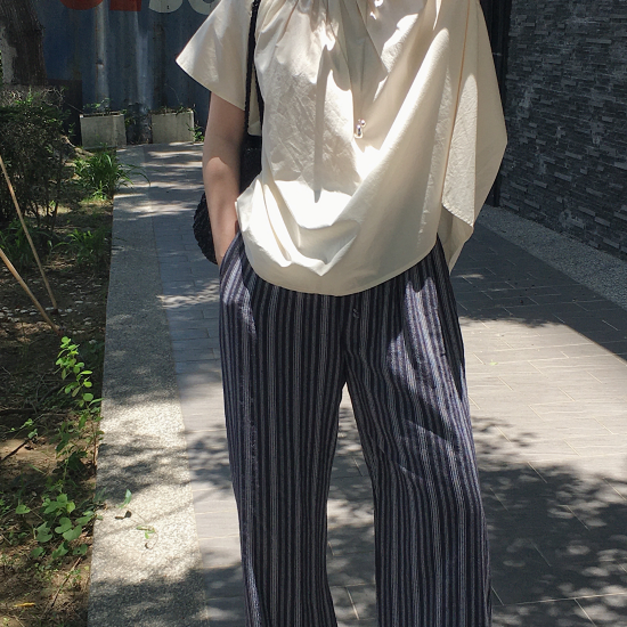 超輕薄小美背blouse - 奶黃 (瑕疵A)