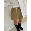 推薦!!抽繩挺版工裝短褲 - 駝、黑_1