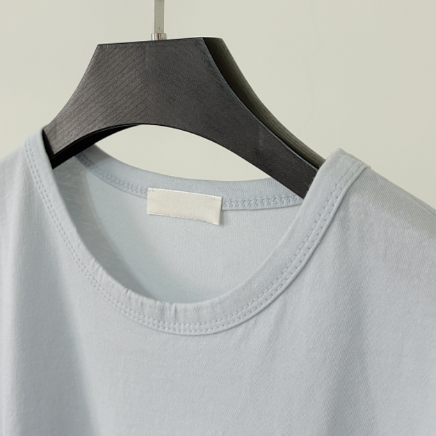 很好穿!!(設計師款)水感色系短袖T恤 - 米白、天藍、灰、黃