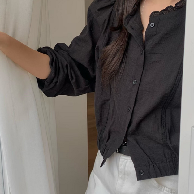 (本期推薦)(設計師款)浪漫巴黎blouse - 黑 