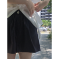 (MADE)輕鬆日常單摺鬆緊短褲 - 淺奶茶、米白、海軍藍_1