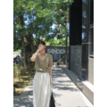 Special item!!(設計師款)(20%韓紙)交叉綁帶上衣 - 卡其綠