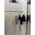 Special item!!(設計師款)(20%韓紙)交叉綁帶上衣 - 黑、米白_1