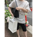 (設計師款)簡約線條正反兩穿綁帶襯衫 - 米白、黑