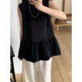 (設計師款)(62%viscose)卡哇伊小裙子上衣 - 黑、灰粉_1