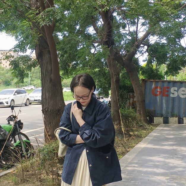 推薦!!(設計師款)復古水洗藍夾克
