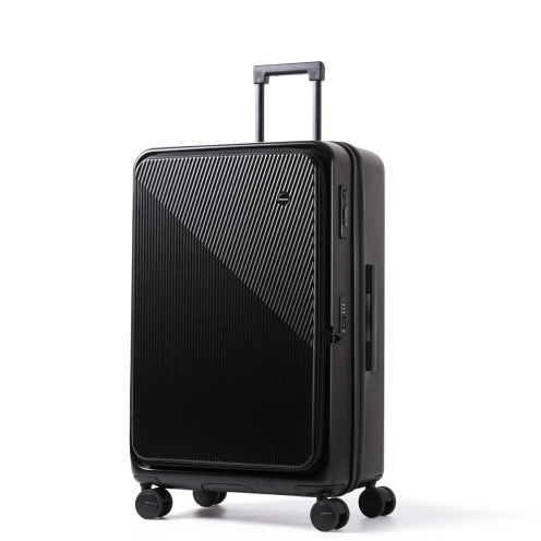 Pro系列 前開行李箱24吋日本煞車輪-曜石黑(附贈防刮保護套)