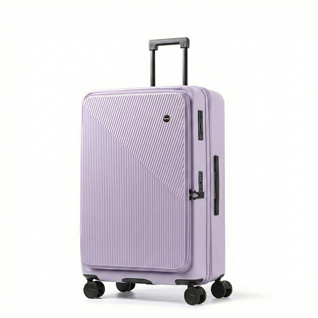 Pro系列 前開行李箱24吋日本煞車輪-丁香紫(附贈防刮保護套)