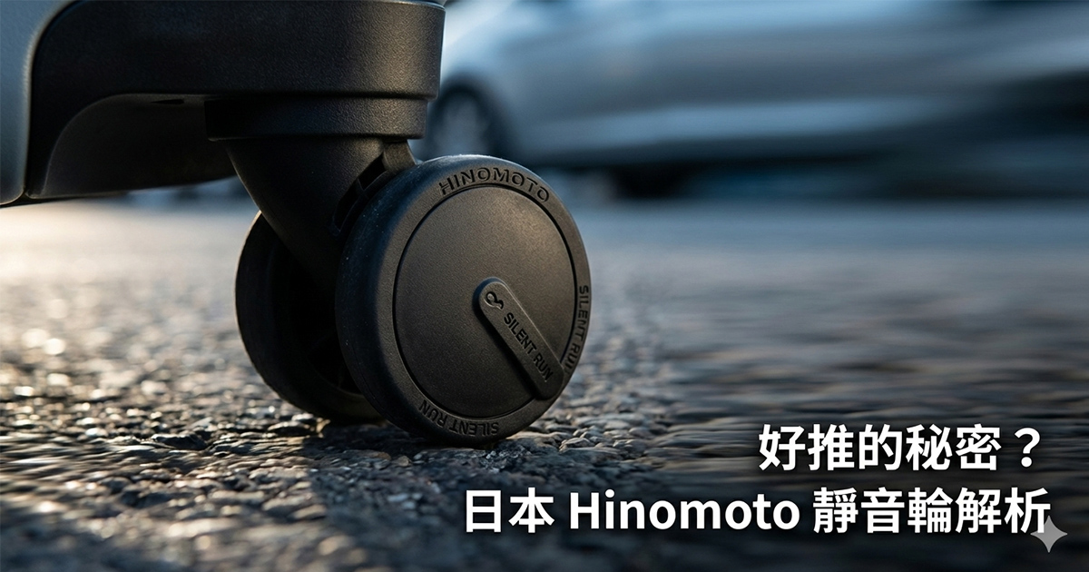 行李箱輪子好推的秘密？為何 Dreamin 堅持使用日本頂級 Hinomoto 靜音輪？