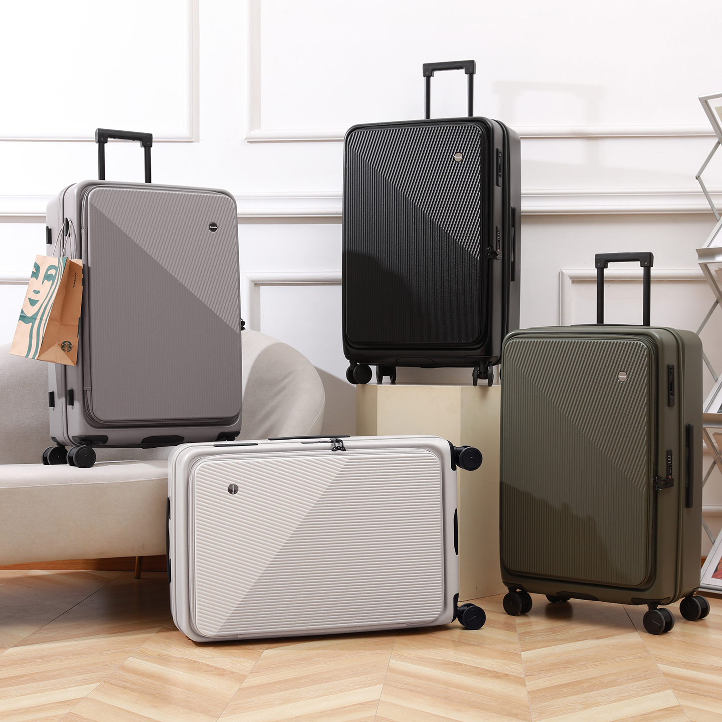 【新品-全新升級】 InnoPro系列 28吋日本煞車輪前開行李箱(贈防水保護套)