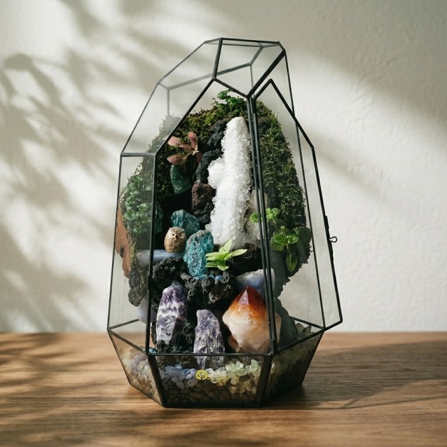極境之森｜典藏級大型水晶礦石微景觀生態缸（植晶生態缸）