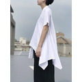 Jul 18SS NEW 挺料小立領不對稱解構襯衫 白