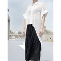 Jul 18SS NEW 透視垂墜後抽皺設計襯衫 _1