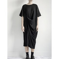 draped cotton dress 立體不對稱扭轉棉質洋裝