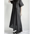 日系棉麻斜襬設計洋裝_2