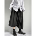 不規則斜襬兩穿褲裙