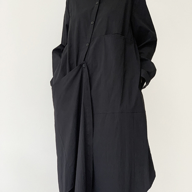 立體挺版多ways造型不規則解構棉麻襯衫洋裝