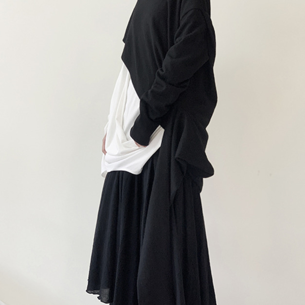 解構變化多種穿法毛料不規則上衣