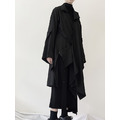 解構不規則變化造型斜釦外套男女共穿