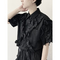 日系立體花邊造型短袖襯衫_1