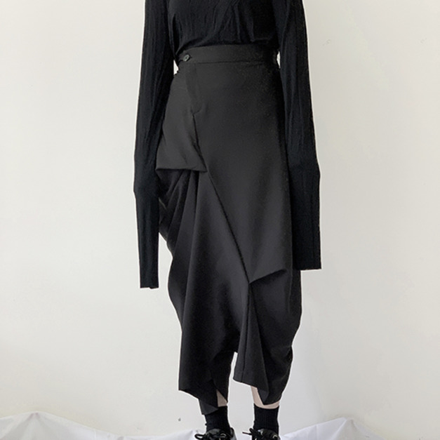 (熱銷款改版) 不規則解構立體造型褲