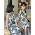 溫特 Winter - 不規則青花瓷印花無袖連身裙洋裝(女童洋裝下單區)-這款有媽媽版本，請至媽媽款下單區下單_2