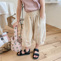溫特 Winter - 女童夏季花邊棉麻7分褲2色_1
