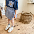 溫特 Winter - 韓版直條紋口袋印花褲裙2色_8