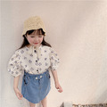 溫特 Winter - 韓版泡泡秀棉麻印花上衣_7
