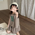 溫特 Winter - 夏季女童韓版套裝無袖上衣+褲裙2色_10