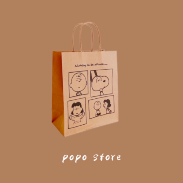 暢銷款♥史努比四格漫畫手提紙袋_0984