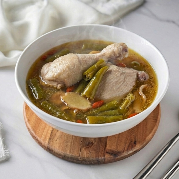 剝皮辣椒雞湯