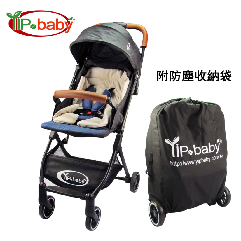 【YIP baby】輕便型嬰兒手推車-仿麻布藍/仿麻布紅 (嬰兒推車 嬰兒車 折疊嬰兒車)