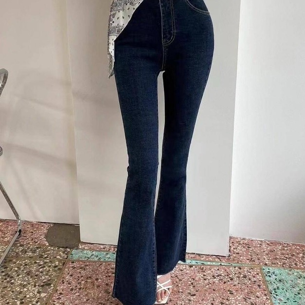 B0211 彈力喇叭牛仔褲