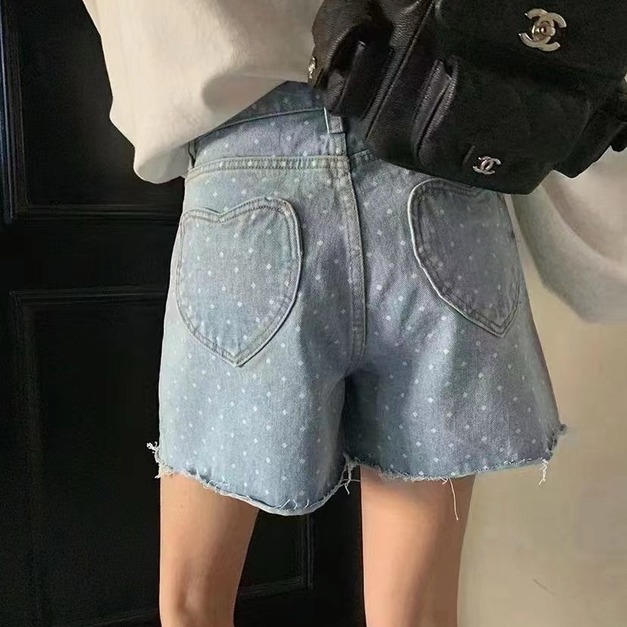 H0145 愛心口袋點點短褲