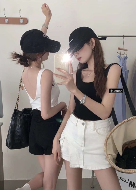 H0316 小心機後交叉背心