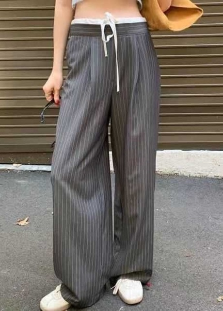 H0182 綁帶質感西裝褲