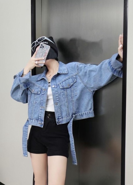 3185096 腰帶牛外套