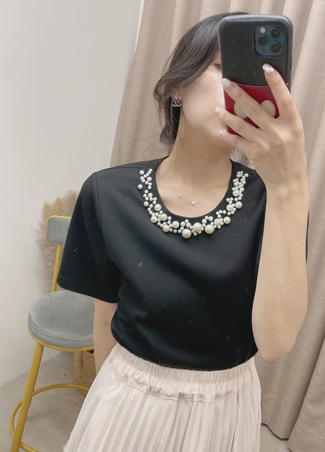 Q300021 大小珍珠液態棉上衣